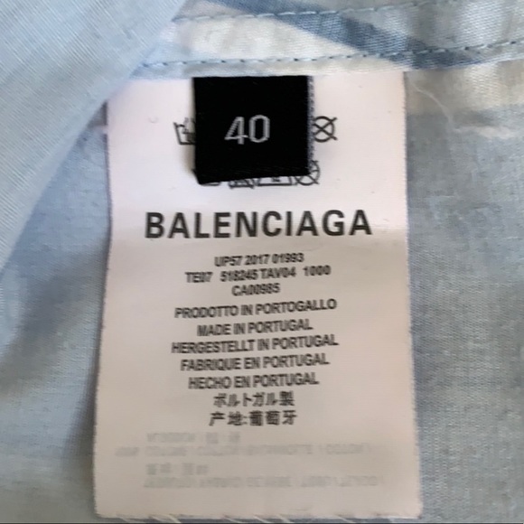 📌BALENCIAGA Oversized Striped Cotton Shirt - Picture 7 of 8